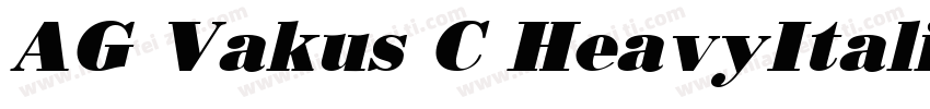 AG Vakus C HeavyItalic字体转换
